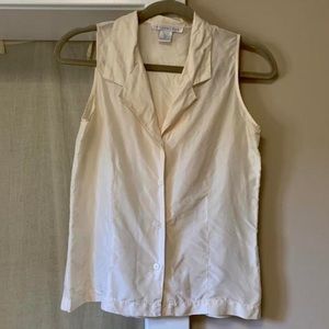Vintage y2k silk sleeveless blouse